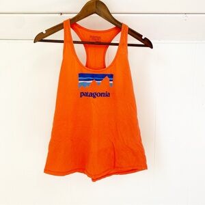 Patagonia Women's Fitz Roy Orange Tank Top